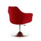 Manhattan Comfort Kinsey Adjustable Height Swivel Accent Chair in Red and Polished Chrome, PK2 2-AC039-RD - alternate 4